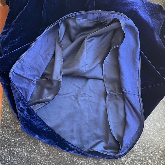 EUC Saloni Camille Velvet Midi Dress Glitter Hearts Women’s Size 4 Blue Purple - Picture 11 of 15